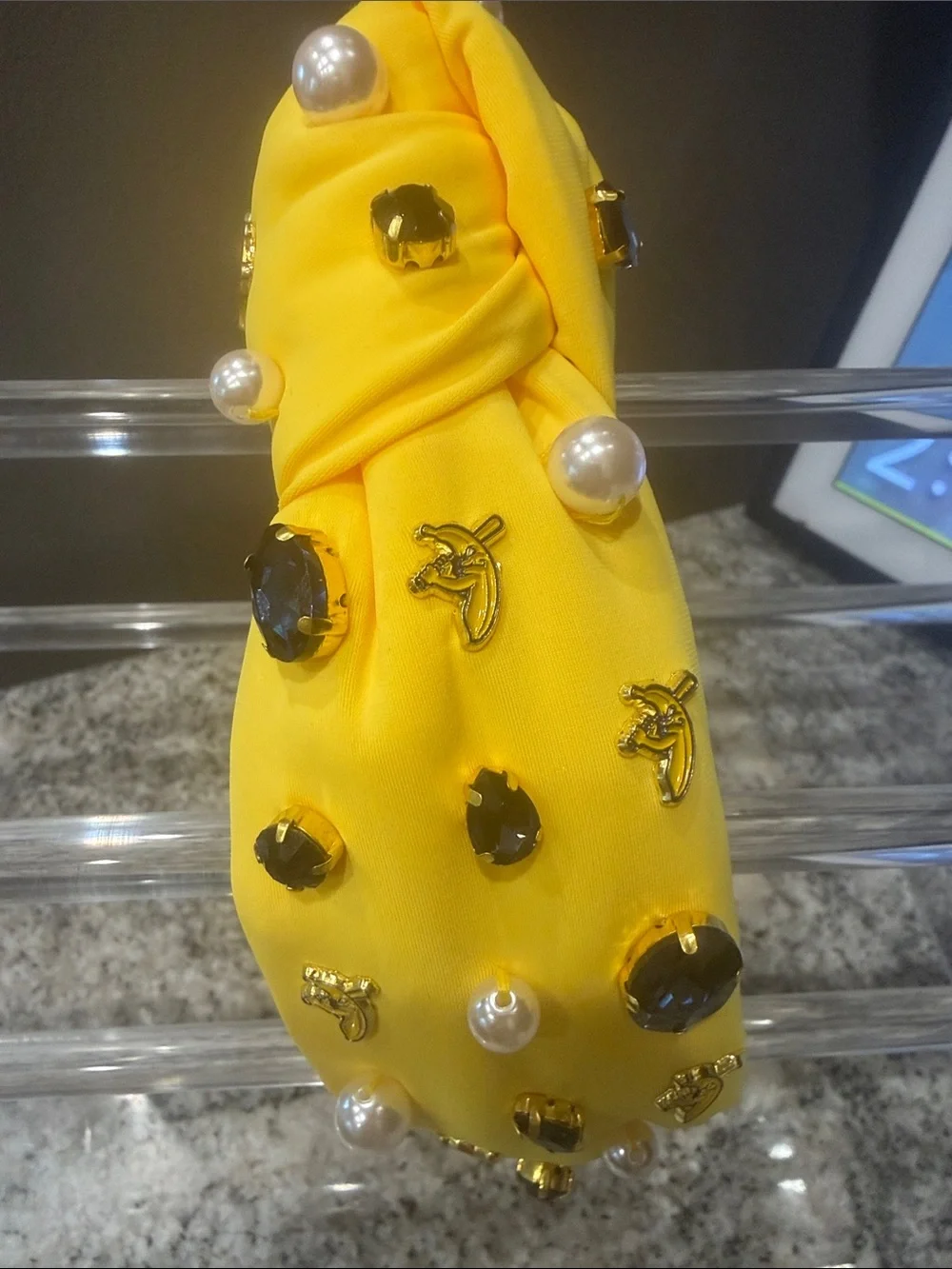 Savana Banana Embellished Knotted Headband